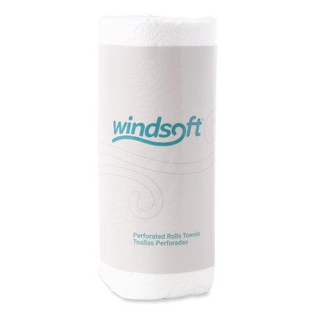 WINDSOFT Perforated Roll Paper Towels, 2 Ply, 100 Sheets, 8.8", White, 30 PK WIN1220CT